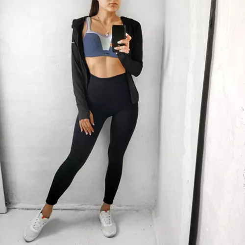 Women's Slimming High-Waisted Shaping Leggings Tummy Control Body Shapewear Tone - Picture 4 of 38