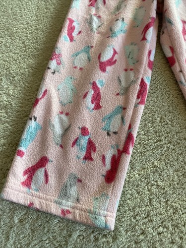 Carters Girls Pink Teal Penguins Fleece Pajama Pantalones 4T - Imagen 4 de 7