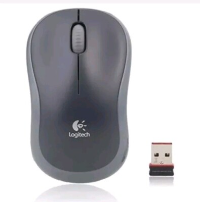 Logitech M185 Black/Grey Wireless Mouse for PC & Mac