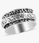 Flower Spinner  Fidget Ring 925 Sterling Silver Band & Handmade Ring SZ 6