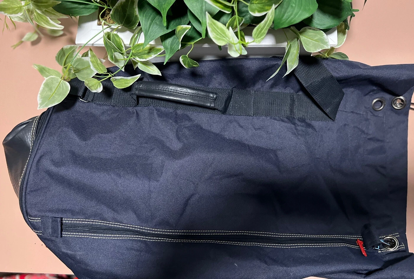 Grand sac en toile Fahrenheit Christian Dior Stowaway fourre tout voyage marine