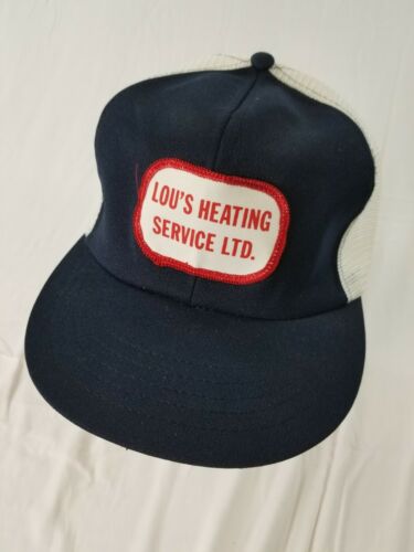 Lou S Heating Service Cap Trucker Hat Snapback Baseball Vintage Retro 80s Ebay