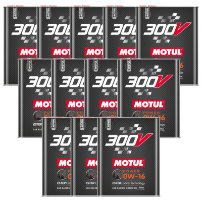 Motul 300V POWER 0W16 100% Synthetic Engine Oil 110855 2L 12 Pack