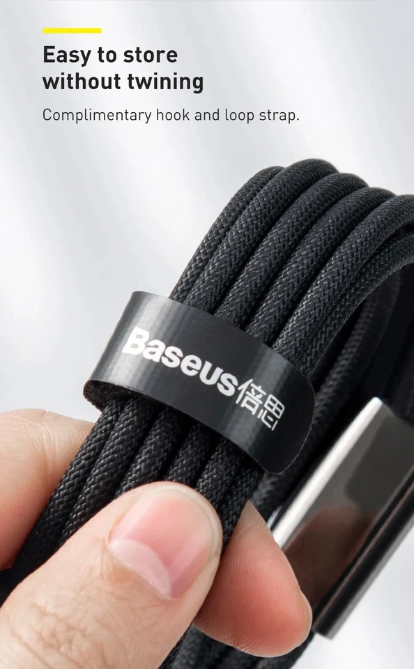 Baseus 3 in 1 USB Cable For iPhone 14 Pro Max Micro Type C Fast Charge Cable - Image 4 of 4