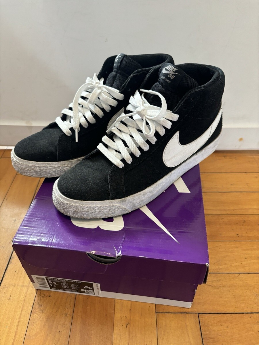 Nike SB Zoom Blazer Mid Shoes - Black/White - Size 9.5 | eBay Nike SB Zoom Blazer Mid Shoes - Black/White - Size 9.5 | eBay