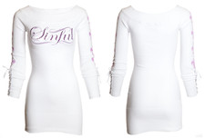 Sinful by Affliction Women's Sweater Dress Electra Biker Tattoo