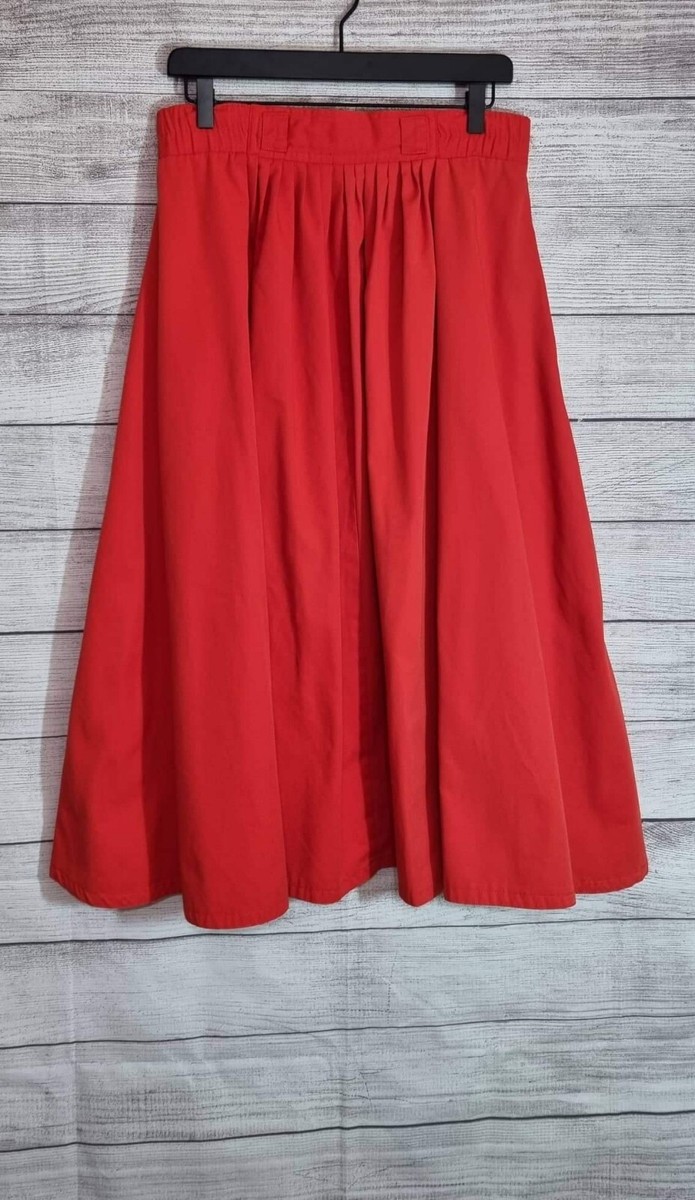 Dunst ♥ A-LINE LONG SKIRT /追跡付 Allison Smith VINTAGE 90 Button Down Midi Orange Skirt 8