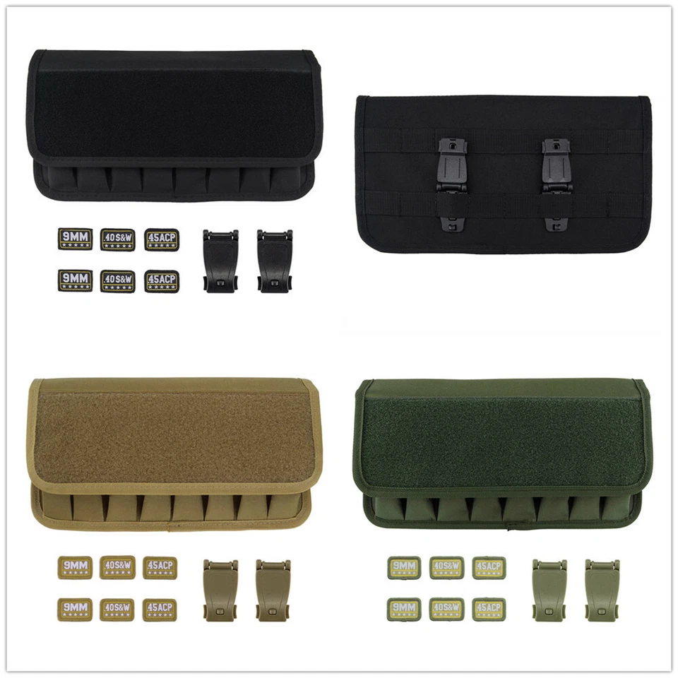 8 Pistol Molle Mag Pouch Tactical 9MM .45 ACP .40 S&W Military Magazine Holster