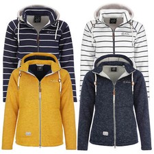 Dry Fashion Damen Fleece-Jacke Fleecejacke Föhr Kapuze und Bund verstellbar