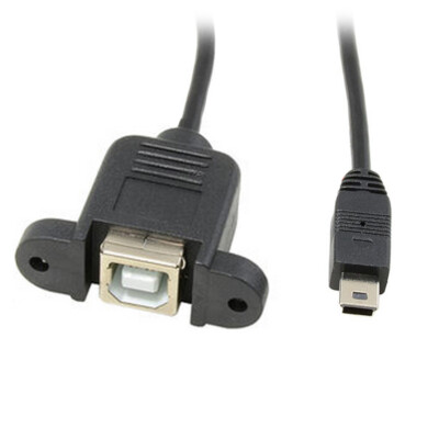 M04 USB Mini 5 Stecker auf USB 2.0 Typ B Buchse Datenkabel Drucker Scanner 0,5m