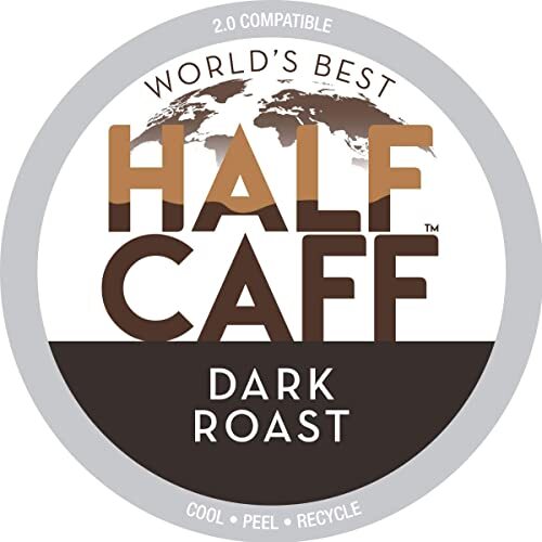 World's Best Half Caff Dark Roast Coffee 100ct. Solar Energy Produced Recycla...