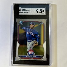 2023 Bowman Chrome 1st Andres Mesa BCP-44  1st Bowman  SGC 9.5 Texas Rangers