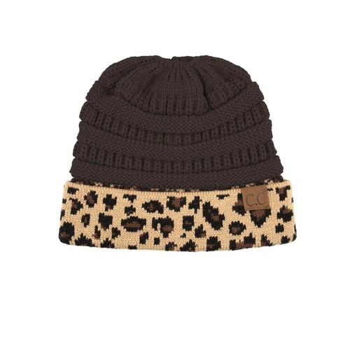 CC C.C Messy Bun Ponytail Beanie 