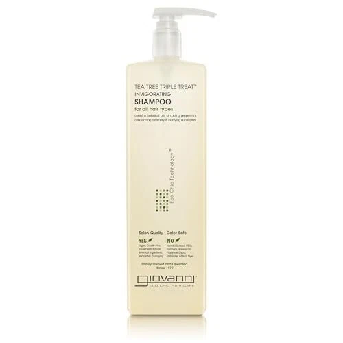 GIOVANNI Tea Tree Triple Treat Invigorating Shampoo - Cooling  Assorted Sizes 