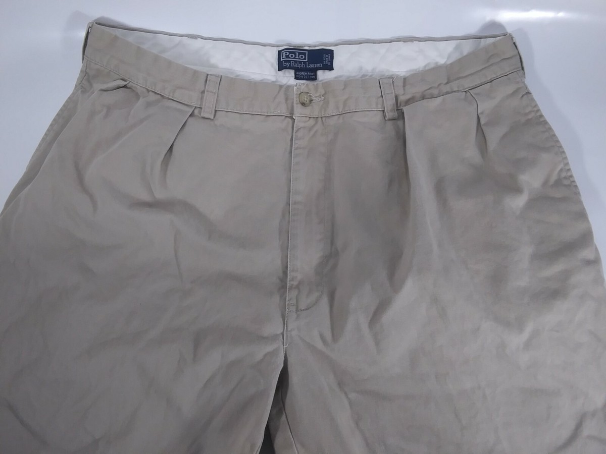Polo Ralph Lauren Men's Chino Andrew Pants Pleated Beige