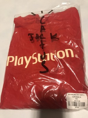 PlayStation 5 x Travis Scott Motherboard Logo Sz M Red T-Shirt Cactus Jack  PS5 | eBay