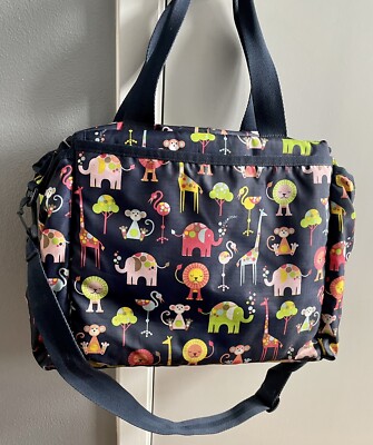 LeSportsac Ryan Diaper Bag Baby Tote With Changing Pad Zoo Cute