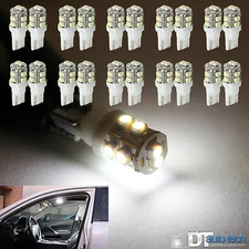 100PCS White T10 921 6000K License Plate Interior SMD Lights Bulbs 10-LED
