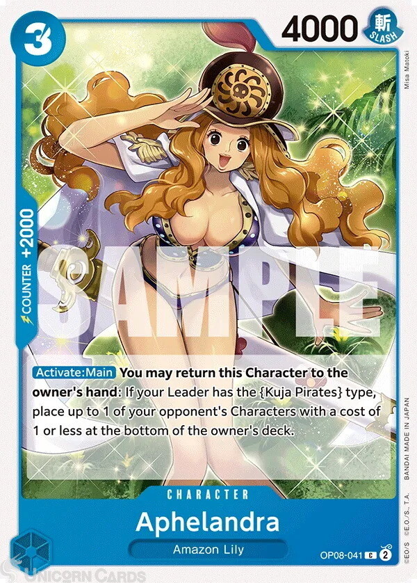 OP08-041 Aphelandra : Common English One Piece TCG Card : OP08: Two Legends