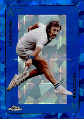 John Newcombe 2021 Topps Chrome Sapphire Tennis Blue Sapphire ACES SP #ACE-6 HOF