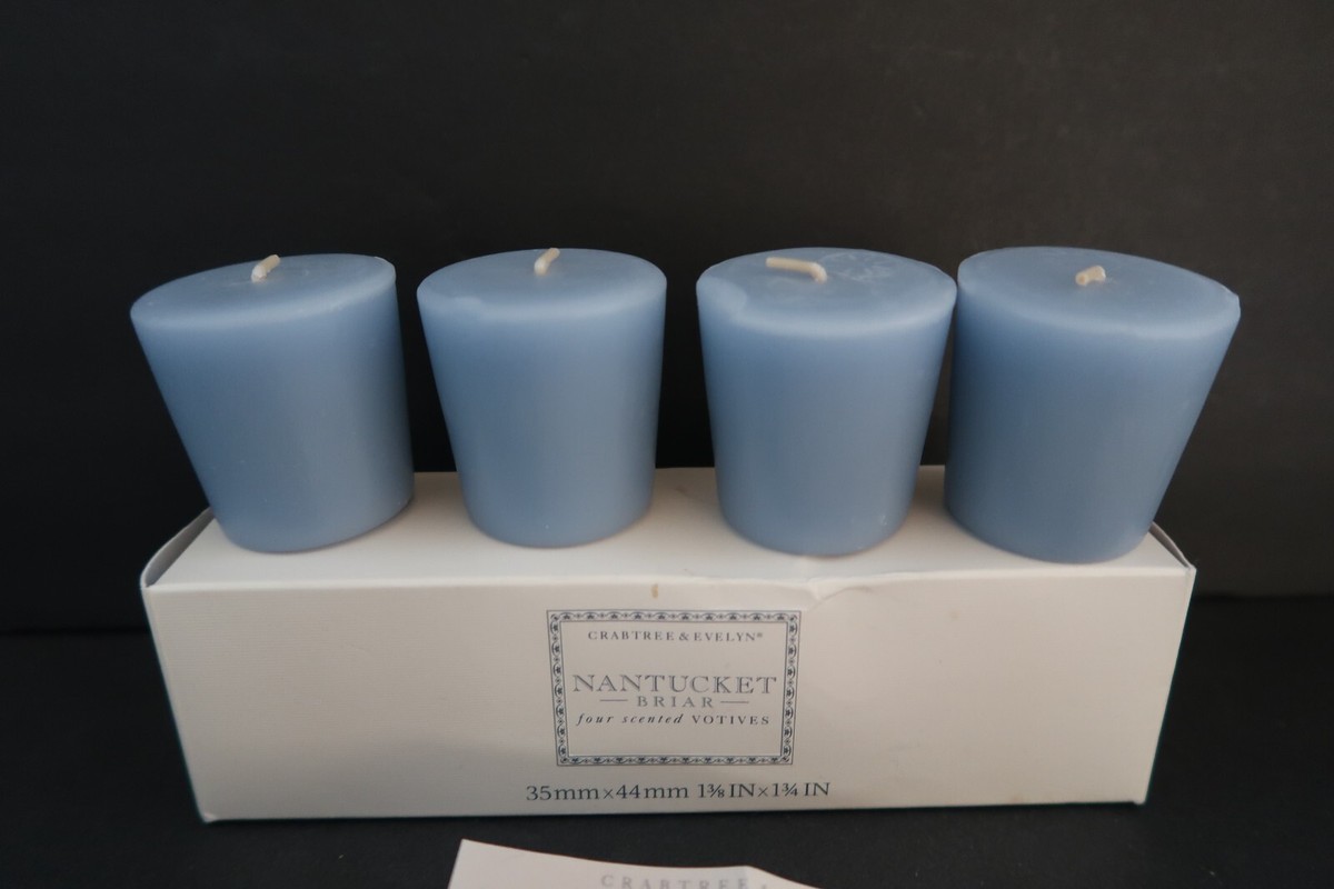 CRABTREE & EVELYN。 GARDENIA 。 キャンドル。 2個。 Crabtree & Evelyn Nantucket Briar 4 Scented Votive Candles 35mm X