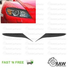 Carbon Fibre Effect Eyelids Eyebrows for Mazda RX8 Headlights Self-Adhesive