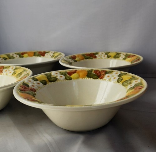 Vintage Della Robbia Metlox Poppytrail Vernon set di 4 ciotole frutta dessert - Foto 8 di 10
