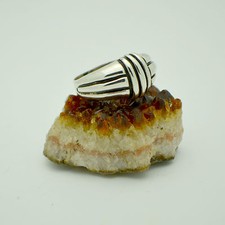 Sterling Silver Dome Mid century ring Band Taxco Mexico heavy size 11.5 vintage