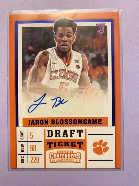 A27,182 - 2017-18 Panini Contenders Draft Picks #87 Jaron Blossomgame Auto