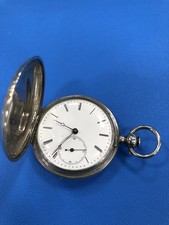 Antique 1880s Longines silver case Key pocket watch