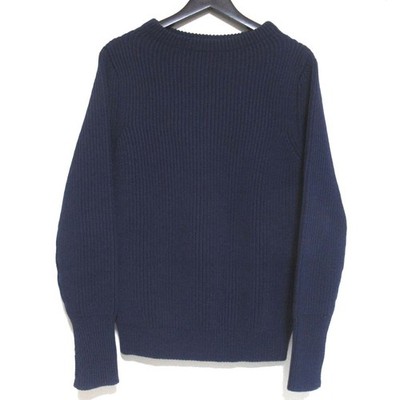 ANDERSEN-ANDERSEN 5G Navy Series Long Sleeve Knit Sweater, XS, Navy mens USED