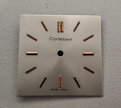 Cortebert Uhrenzifferblatt 20mm x 20mm gebraucht
