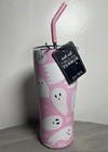 Halloween Pink Ghost BOO Double Wall Stainless Steel Tumbler 30 Oz NEW With Tag