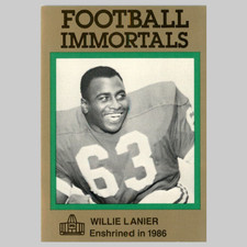 Willie Lanier #131 1985 Football Immortals Kansas City Chiefs Football Card NFL