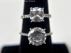 925 Sterling Silver Size 5-7.25 CZ Rings 5.39g — photo 1