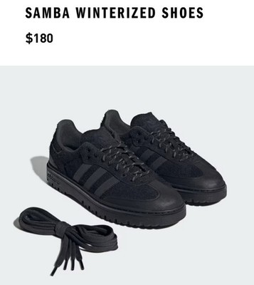New Adidas Originals Samba Winterized Size 11 Men s Black Carbon Style JR5704