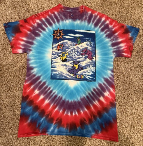 Vintage 1990 Grateful Dead Forsythe/Vail Snowboarding Bears Tie-Dye Tee, Size M
