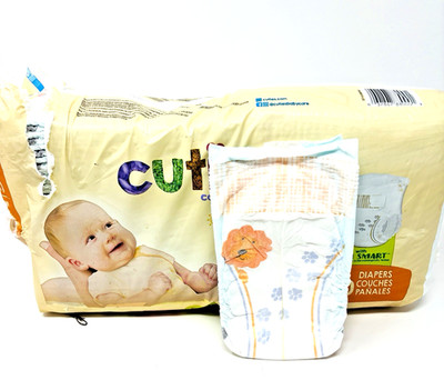 Cuties Size 1 Hypoallergenic Diapers - Skin Smart Open Pkg 49 Diapers 8-14lbs