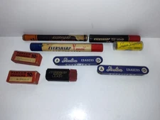 Vintage Lot Of Mechanical Pencil Led & Erasers Shaffers Eversharp Parker Square 
