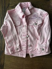 Disney Princess Pink Denim Jean Jacket Girls Size 4T