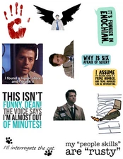 Supernatural Castiel Stickers