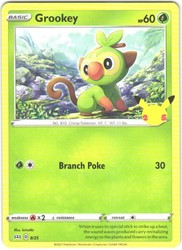 Grookey 008/025 McDonald's 25th Anniversary Holo Promo