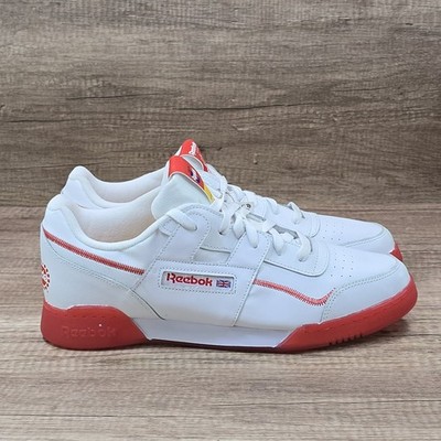 Reebok Workout Plus Popsicle Men's Size 13 White Cherry Training Shoes (GY2442)
