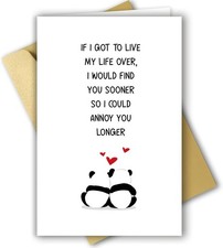 Romantic Valentines Day Card for Him Her, Cute Valentines DayAnniversary Card...