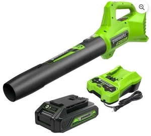 Greenworks 24V Souleveur axial sans fil (90 Mph / 320 Cfm) avec 2Ah USB Batterie...