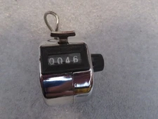 Vintage SportCraft Tally Counter Thumb Clicker 4 Digit Metal made in Japan WORKS