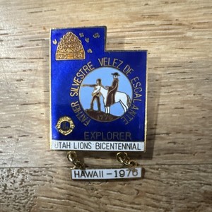 Lions Utah Bicentennial Explorer Hawaii 1978 Commemorative Pin Badge