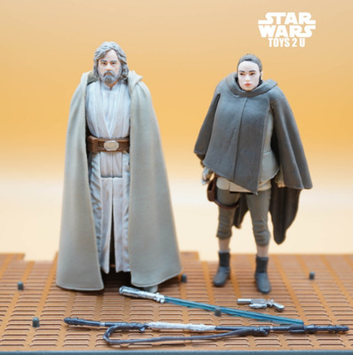 STAR WARS JEDI LUKE SKYWALKER + REY 3,75'' FIGUR 2017 DAS LETZTE LOT KONVOLUT