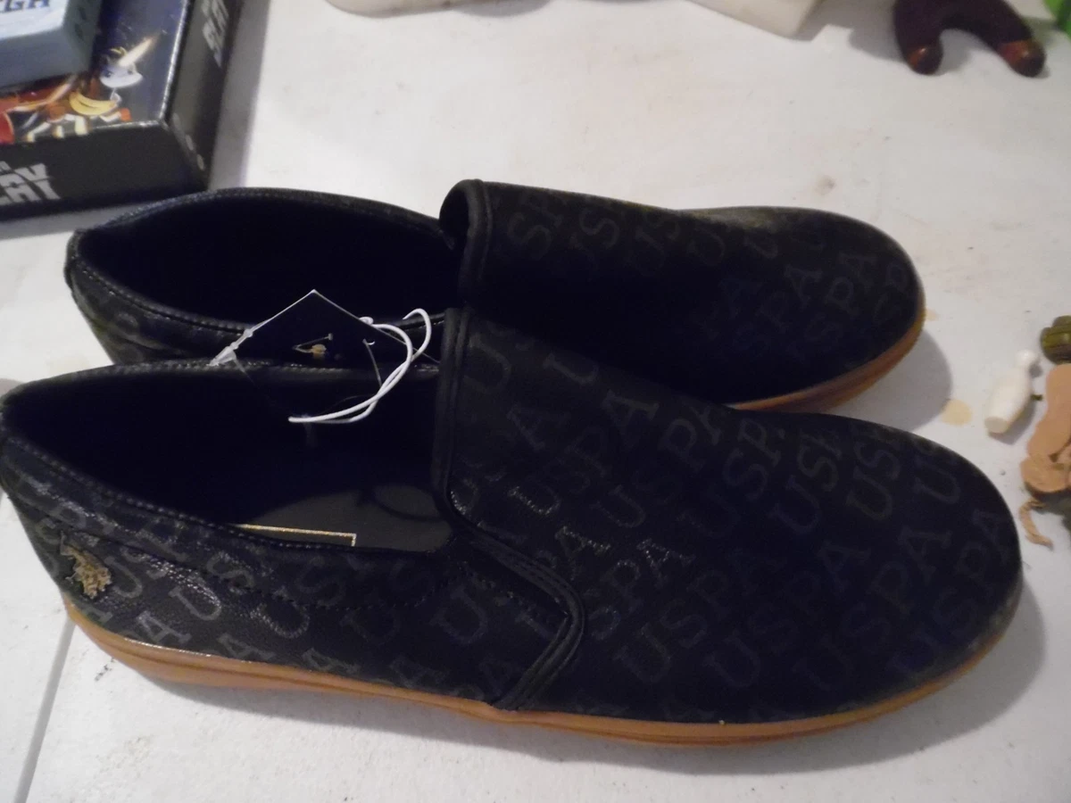 US Polo Assn  Faux Leather Loafers Men\'s 9.5M Umberto Business Casual navy/black US Polo Assn. Loafer Casual Shoes for Men for sale - eBay main image 2