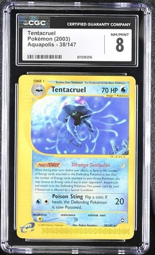 2003 Aquapolis #38/147 Tentacruel CGC CGC 8 SN6113161216